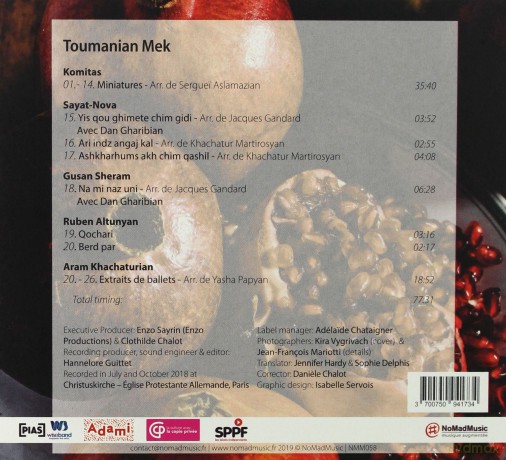 Toumanian Mek: Music From Armenia (digipack) [CD]