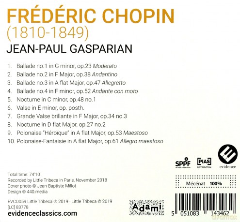 Chopin: Piano Works Gasparian (digipack) [CD]