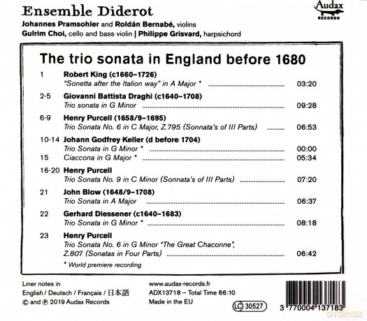 Ensemble Diderot: The London Album (digipack) [CD]