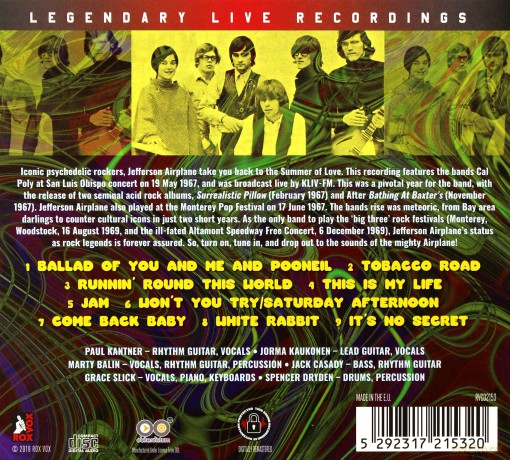 Jefferson Airplane: Live... California State University '67 [CD]