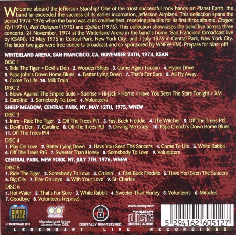 Jefferson Starship: 70's Broadcast Collection [6CD]