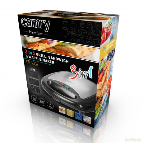 Opiekacz do kanapek 3 w 1 Camry CR 3024