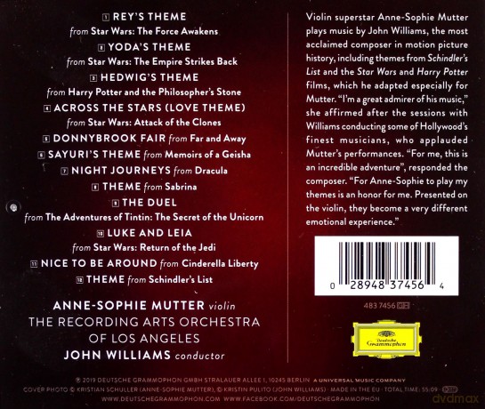 Anne-Sophie Mutter & John Williams: Across The Stars [CD]