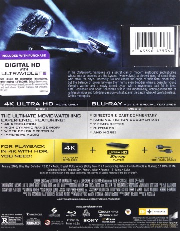 Underworld [Blu-Ray 4K]+[Blu-Ray]