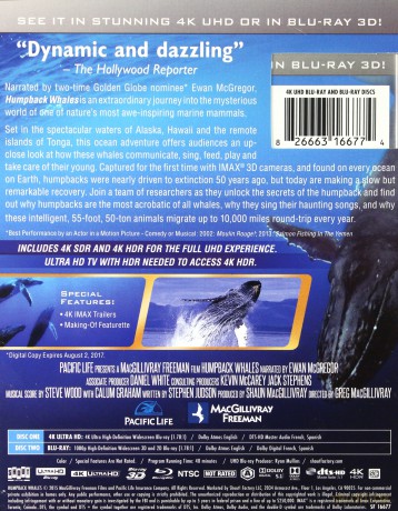 Humpback Whales [Blu-Ray 4K]+[Blu-Ray 3D]