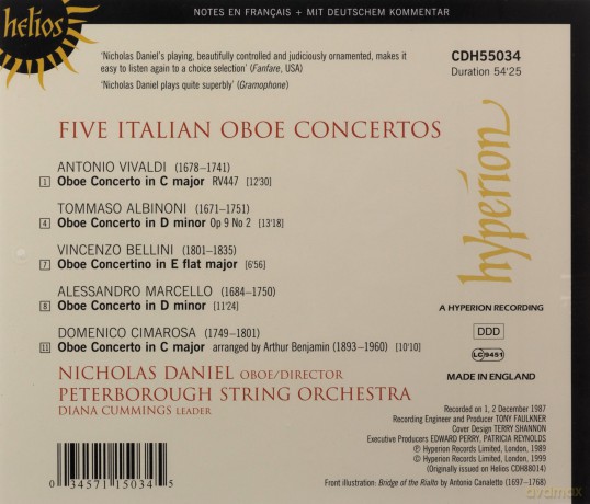 Nicholas Daniel: Vivaldibellinicimarosaoboe Concertos [CD]