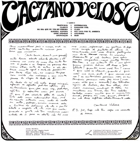 Caetano Veloso: Caetano Veloso [2xWinyl]
