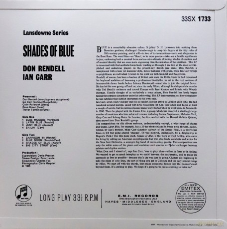 Don Rendell Ian Carr Quintet: Shades Of Blue [Winyl]