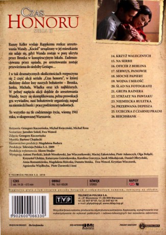 Czas Honoru sezon 2 (odcinki 14-26) [BOX] [4DVD] 