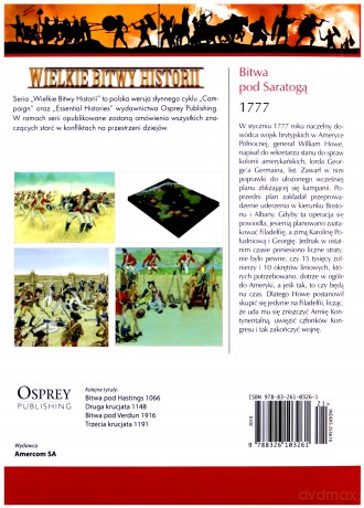 Wielkie Bitwy Historii 21: Bitwa pod Saratogą 1777 r. [książka]+[DVD]