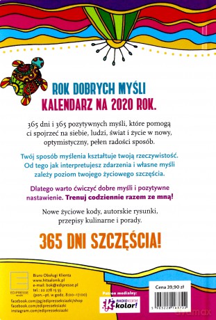 Kalendarz 2020 Rok Dobrych Myśli - Beata Pawlikowska [KALENDARZ]