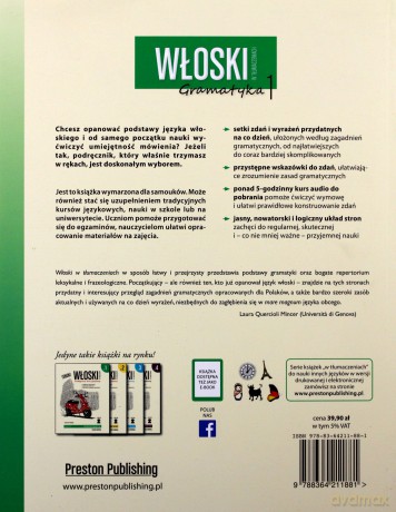 Włoski w tłumaczeniach. Gramatyka 1 - Katarzyna Foremniak [KSIĄŻKA]