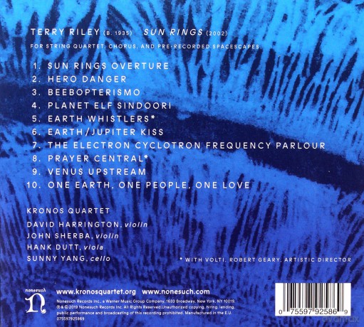 Kronos Quartet: Terry Riley: Sun Rings [CD]