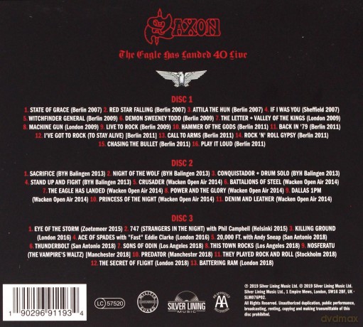 Saxon: The Eagle Has Landed 40 (Live) [3CD]