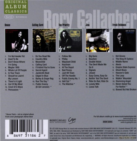 Rory Gallagher: Original Album Classics [BOX] [5CD]