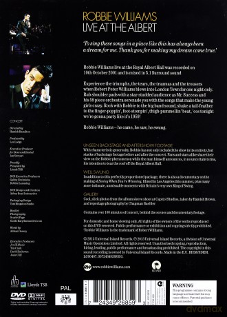 Robbie Williams: Live At The Royal Albert Hall (digipack) [DVD]