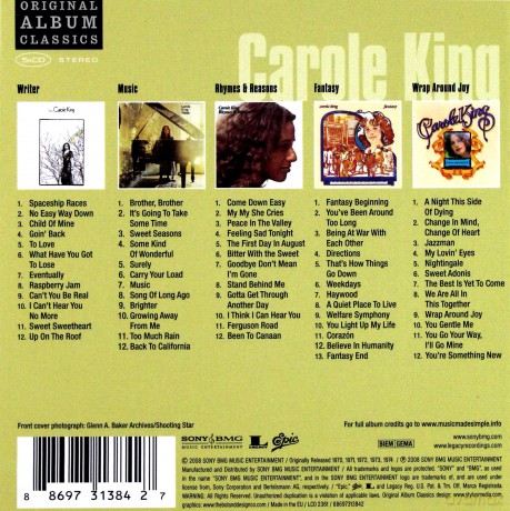 Carole King: Original Album Classics [BOX] [5CD]