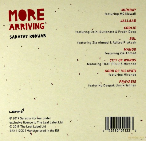 Sarathy Korwar: More Arriving [CD]