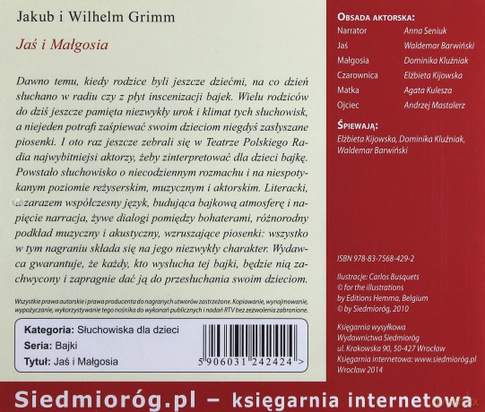 Słuchowiska Dla Dzieci: Jaś i Małgosia [AUDIOBOOK] [CD]