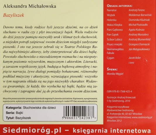 Słuchowiska Dla Dzieci: Bazyliszek [AUDIOBOOK] [CD]