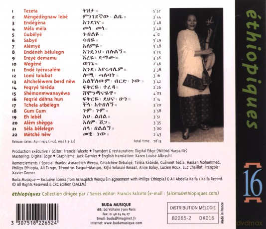 Asnaqetch Werqu: Ethiopiques 16: The Lady With The Krar [CD]