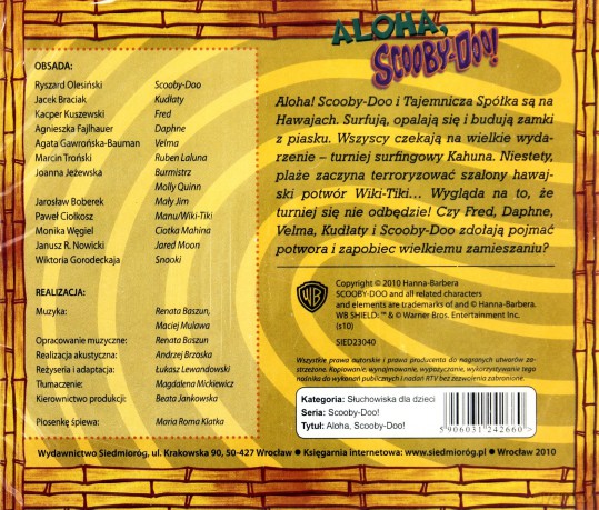 Słuchowiska Dla Dzieci: Scooby Doo - Aloha [AUDIOBOOK] [CD]