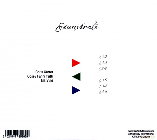 Carter Tutti Void: Triumvirate [CD]