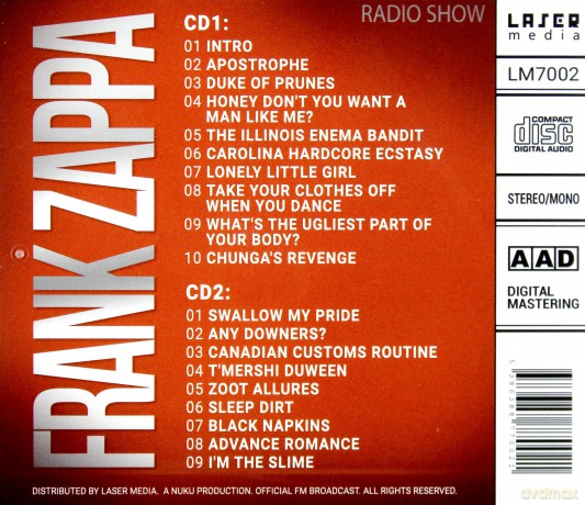 Frank Zappa: Radio Show [2CD]