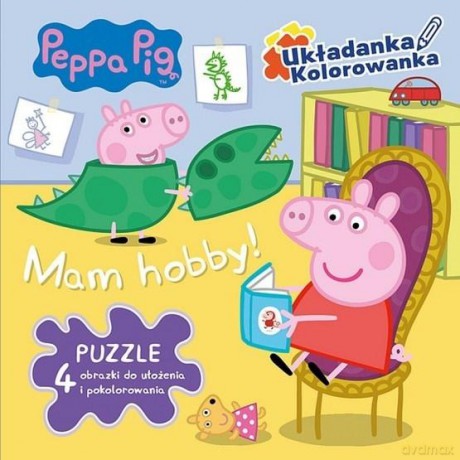 Peppa Pig. Mam Hobby! Układanka Kolorowanka Puzzle [KSIĄŻKA]