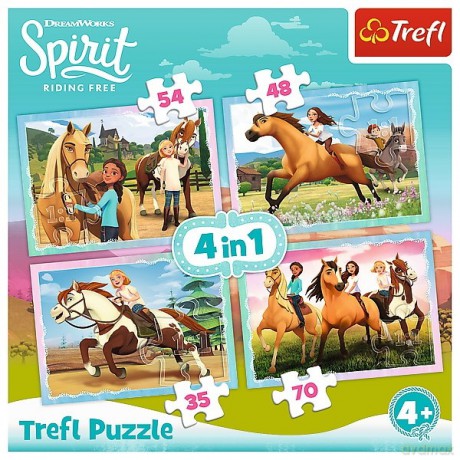 TREFL 4w1 Spirit Riding Free, Popołudniowa przejażdżka [PUZZLE]