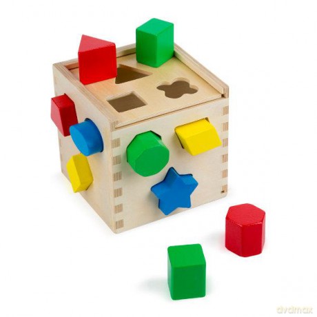 MELISSA Drewniany sorter sześcian Cube