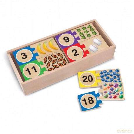 MELISSA Puzzle drewniane Dopasuj Liczby
