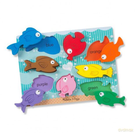 MELISSA Drewniane puzzle - kolorowe ryby [PUZZLE]