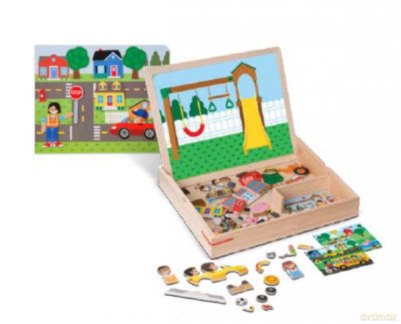 MELISSA Magnetyczna gra obrazkowa Miasto [PUZZLE]