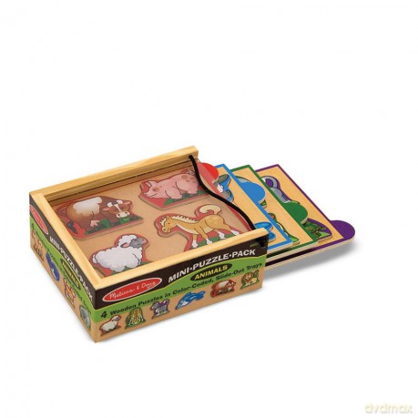 MELISSA Mini puzzle drewniane Zwierzęta [PUZZLE]