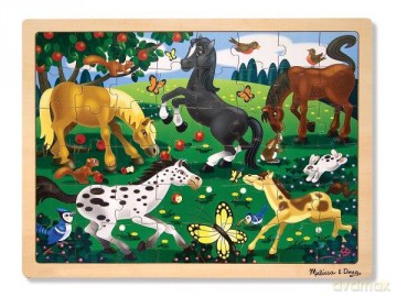 MELISSA Puzzle drewniane - Konie [PUZZLE]