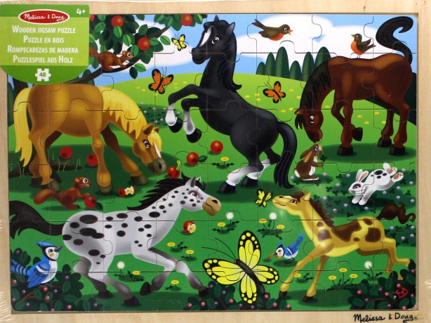 MELISSA Puzzle drewniane - Konie [PUZZLE]