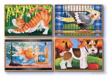 MELISSA Puzzle drewniane Zwierzęta domowe [PUZZLE]