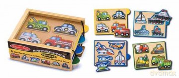 MELISSA Puzzle mini Pojazdy drewno [PUZZLE]