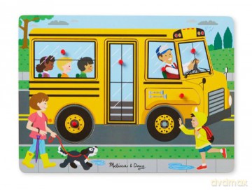 MELISSA Puzzle z dźwiękiem - Autobus szkolny [PUZZLE]