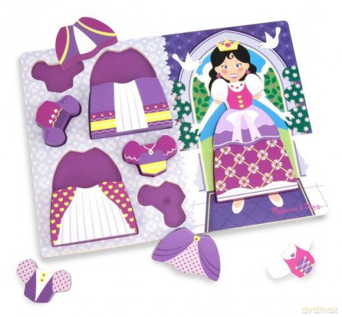 MELISSA Puzzle z klocków Princess dress-up [PUZZLE]