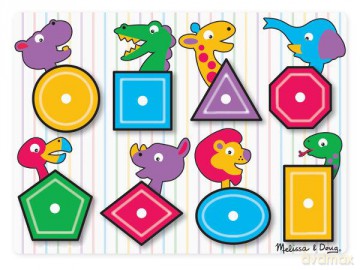 MELISSA Uczymy się kształtów Peg [PUZZLE]