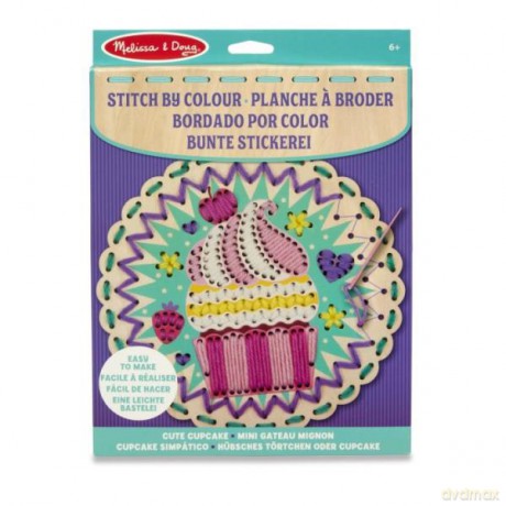 MELISSA Wyszywanka Stitch by Colour Cute Cupcake w pudełku