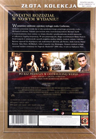 Ojciec Chrzestny 3 - odnowiona edycja (polski lektor) (złota kolekcja) [DVD]