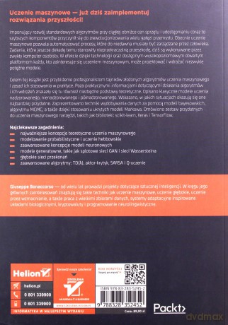 Algorytmy uczenia maszynowego. Zaawansowane techniki implementacji - Giuseppe Bonaccorso [KSIĄŻKA]
