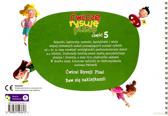 Cyferki. Ćwiczę, rysuję, piszę cyferki część 5 - Barbara Supeł, Anetta Radziszewska [KSIĄŻKA]