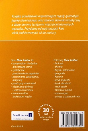 Język niemiecki małe tablice - Maciej Czauderna, Robert Gross [KSIĄŻKA]