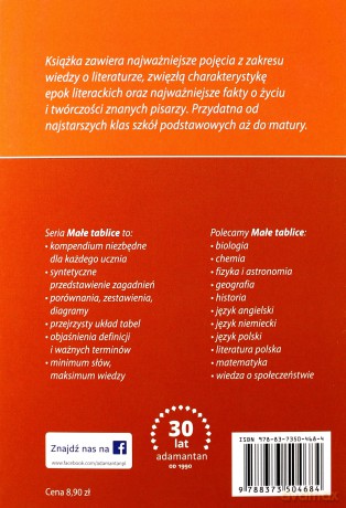 Literatura polska małe tablice [KSIĄŻKA]