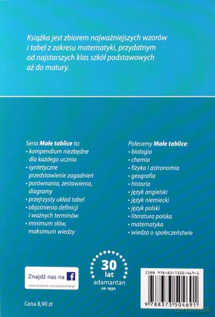 Matematyka małe tablice - Witold Mizerski [KSIĄŻKA]