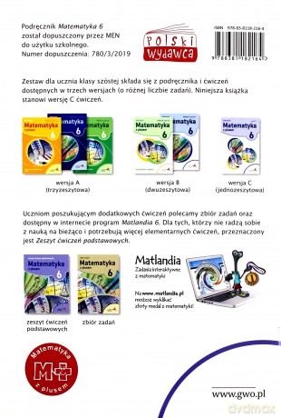 Matematyka z plusem ćwiczenia dla klasy 6 wersja c Szkoła podstawowa - Zofia Bolałek, Małgorzata Dobrowolska, Adam Mysior [KSIĄŻKA]